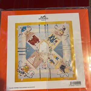 Hermes scarf: theatre masks